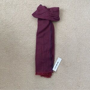 BFNY Women’s Burgundy/Blue Blanket Scarf NWT
